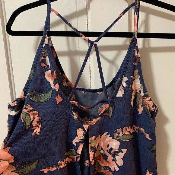 Three Pink Hearts Strappy floral Mini Dress - Picture 5 of 10